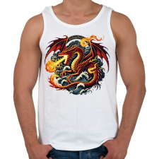 PRINTFASHION Sárkány - Férfi atléta - Fehér atléta, trikó