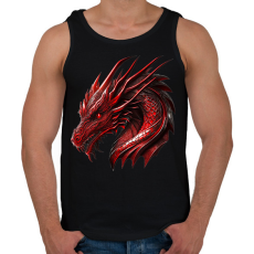 PRINTFASHION Sárkány - Férfi atléta - Fekete