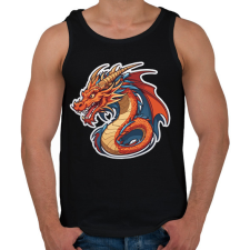 PRINTFASHION Sárkány  - Férfi atléta - Fekete atléta, trikó