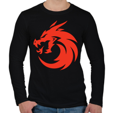 PRINTFASHION sárkány  - Férfi hosszú ujjú póló - Fekete