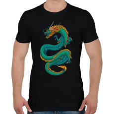 PRINTFASHION Sárkány  - Férfi póló - Fekete