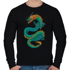 PRINTFASHION Sárkány  - Férfi pulóver - Fekete