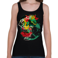 PRINTFASHION Sárkány grafika - Női atléta - Fekete