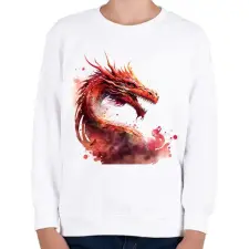 PRINTFASHION sárkány - Gyerek pulóver - Fehér gyerek pulóver, kardigán