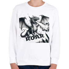 PRINTFASHION Sárkány - Gyerek pulóver - Fehér gyerek pulóver, kardigán