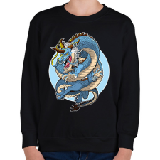 PRINTFASHION Sárkány  - Gyerek pulóver - Fekete gyerek pulóver, kardigán