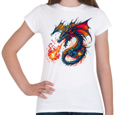 PRINTFASHION Sárkány - Női póló - Fehér női póló