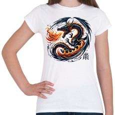 PRINTFASHION Sárkány - Női póló - Fehér