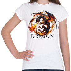 PRINTFASHION Sárkány - Női póló - Fehér