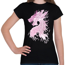 PRINTFASHION sárkány - Női póló - Fekete női póló