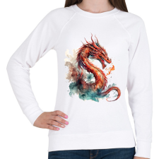 PRINTFASHION sárkány - Női pulóver - Fehér női pulóver, kardigán