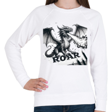 PRINTFASHION Sárkány - Női pulóver - Fehér