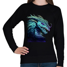 PRINTFASHION sárkány  - Női pulóver - Fekete