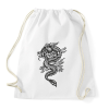 PRINTFASHION Sárkány  - Sportzsák, Tornazsák - Fehér