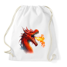 PRINTFASHION Sárkány - Sportzsák, Tornazsák - Fehér