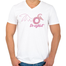 PRINTFASHION Sárkányfánk - Férfi V-nyakú póló - Fehér férfi póló