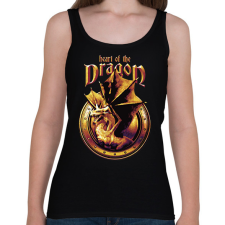 PRINTFASHION Sárkányszív - Női atléta - Fekete női trikó