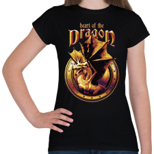 PRINTFASHION Sárkányszív - Női póló - Fekete női póló