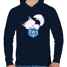 PRINTFASHION Sarki róka D20 - Férfi kapucnis pulóver - Sötétkék