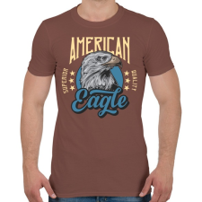 PRINTFASHION Sas 01 - American Eagle - Férfi póló - Mogyoróbarna férfi póló