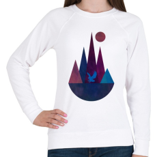 PRINTFASHION Sas és hegyek - Női pulóver - Fehér