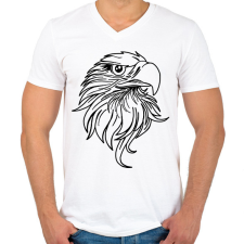 PRINTFASHION sas - Férfi V-nyakú póló - Fehér férfi póló