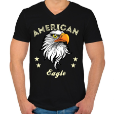 PRINTFASHION Sas - Férfi V-nyakú póló - Fekete férfi póló