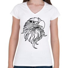 PRINTFASHION sas - Női V-nyakú póló - Fehér