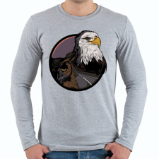 PRINTFASHION Sasmadár - Férfi hosszú ujjú póló - Sport szürke férfi póló