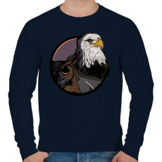 PRINTFASHION Sasmadár - Férfi pulóver - Sötétkék