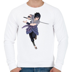 PRINTFASHION Sasuke - Férfi pulóver - Fehér