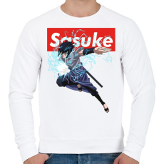 PRINTFASHION Sasuke Uchiha - Férfi pulóver - Fehér