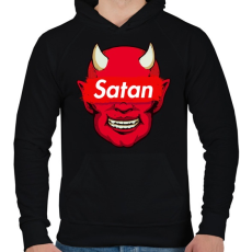 PRINTFASHION Satan - Férfi kapucnis pulóver - Fekete