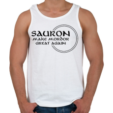 PRINTFASHION Sauron make Mordor great again! - Férfi atléta - Fehér