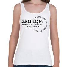 PRINTFASHION Sauron make Mordor great again! - Női atléta - Fehér női trikó