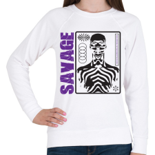 PRINTFASHION savage streetwear - Női pulóver - Fehér női pulóver, kardigán
