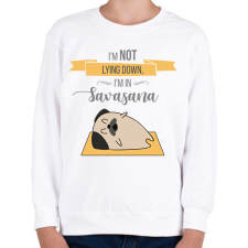 PRINTFASHION Savasana - kutya - Gyerek pulóver - Fehér gyerek pulóver, kardigán