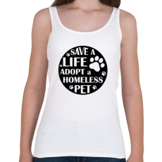 PRINTFASHION Save a life - Női atléta - Fehér