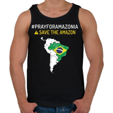PRINTFASHION Save Amazonia - Férfi atléta - Fekete atléta, trikó