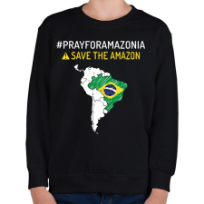 PRINTFASHION Save Amazonia - Gyerek pulóver - Fekete gyerek pulóver, kardigán