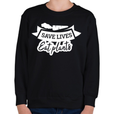 PRINTFASHION Save LIFE - Gyerek pulóver - Fekete