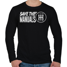 PRINTFASHION Save the manuals - Férfi hosszú ujjú póló - Fekete férfi póló