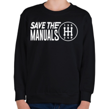 PRINTFASHION Save the manuals - Gyerek pulóver - Fekete gyerek pulóver, kardigán