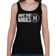 PRINTFASHION Save the manuals - Női atléta - Fekete