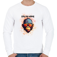 PRINTFASHION say my name - Férfi pulóver - Fehér