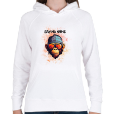 PRINTFASHION say my name - Női kapucnis pulóver - Fehér női pulóver, kardigán