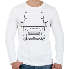 PRINTFASHION Scania - Férfi hosszú ujjú póló - Fehér
