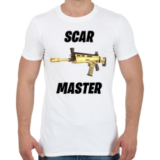PRINTFASHION Scar Master - Fortnite (Fekete) - Férfi póló - Fehér