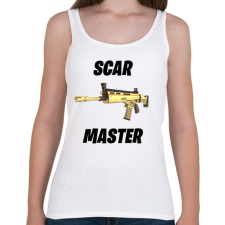 PRINTFASHION Scar Master - Fortnite (Fekete) - Női atléta - Fehér női trikó