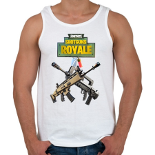 PRINTFASHION Scar Weapon Fortnite - Férfi atléta - Fehér atléta, trikó